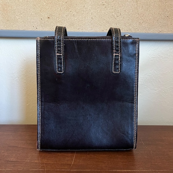 American West Hand Tooled Leather Purse Handbag - Picture 8 of 11